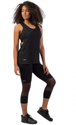 Nebbia 3/4 Legíny s vysokým pasem 406 černá - S