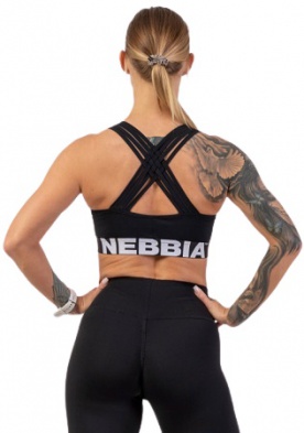 Nebbia Sportovní Podprsenka Střih Cross Back 410 černá - M