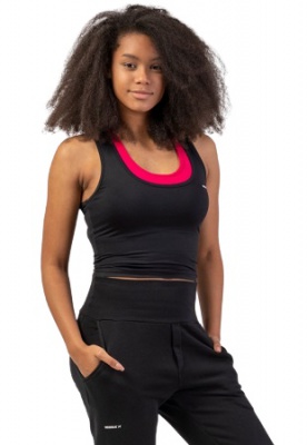 Nebbia Slim-Fit Crop Tílko 422 černá - XS