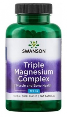 Swanson Triple Magnesium Complex 400 mg 100 kapslí