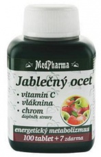 Medpharma Jablečný Ocet+vlák.+vit.c+chrom 107 tablet