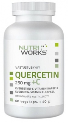 NutriWorks Quercetin + Vitamin C 250 mg 60 kapslí