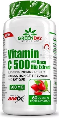 Amix GreenDay Vitamin C 500 s extraktem z šípků 60 kapslí