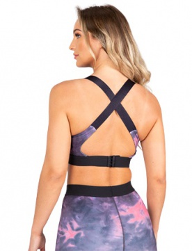 Gorilla Wear Sportovní podprsenka Colby šedá/růžová - XL