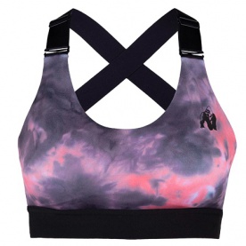 Gorilla Wear Sportovní podprsenka Colby šedá/růžová - XL