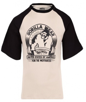 Gorilla Wear Pánské tričko Oversized Logan béžová/černá - S