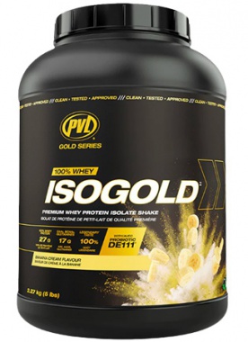 PVL Gold Series 100 % Whey Isogold 2270 g - banán