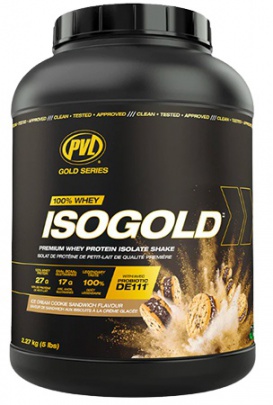 PVL Gold Series 100 % Whey Isogold 2270 g - banán