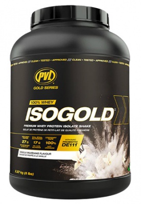 PVL Gold Series 100 % Whey Isogold 2270 g - banán
