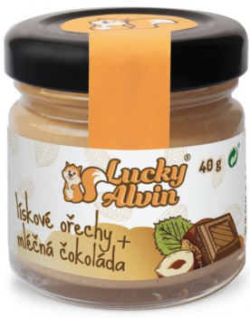Lucky Alvin Lískové ořechy + mléčná čokoláda 40 g PROŠLÉ DMT (31. 7. 2022)