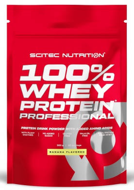 Scitec 100% Whey Protein Professional 500 g - čokoláda/oříšek VÝPRODEJ (POŠK. OBAL)