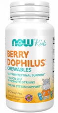 Now Foods BerryDophilus Kids (probiotika pro děti) 60 žvýkacích pastilek PROŠLÉ DMT 7.2023