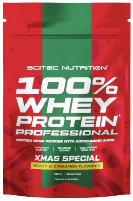 Scitec 100% Whey Protein Professional 500 g - med a skořice VÝPRODEJ (POŠK. OBAL)