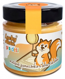 Lucky Alvin Pro Děti Arašídová pomazánka 170 g - bílá čokoláda PROŠLÉ DMT 4.12.2023