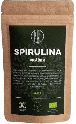 BrainMax Pure Spirulina prášek 250 g PROŠLÉ DMT 12.10.2025