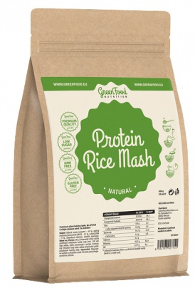 GreenFood Proteinová rýžová kaše bezlepková 500 g + Šejkr 500 ml ZDARMA