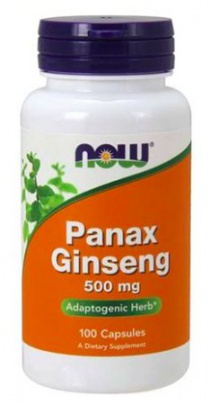 Now Foods Panax Ginseng (ženšen pravý) 500 mg 100 kapslí