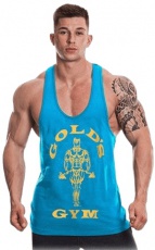 Gold's Gym Pánské tílko Stringer Joe Premium GGVST003 tyrkysová/žlutá