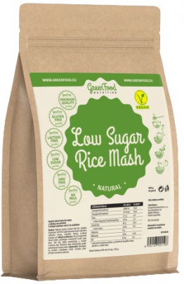 GreenFood Low Sugar Rýžová kaše 500 g + Šejkr 500 ml ZDARMA