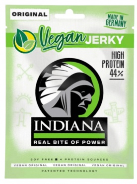 Indiana Vegan Jerky sušené maso 25 g - Hot sweet VÝPRODEJ 10.2024