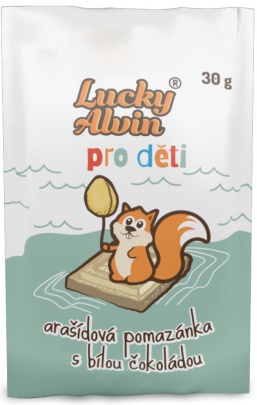 Lucky Alvin Pro Děti Arašídová pomazánka 30 g - med VÝPRODEJ 11.3.2024