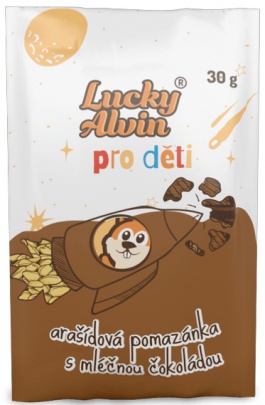Lucky Alvin Pro Děti Arašídová pomazánka 30 g - med VÝPRODEJ 11.3.2024