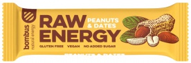 Bombus Raw Energy bar 50 g - slaný karamel/arašídy