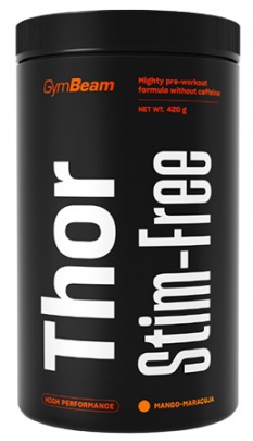 GymBeam Pre-Workout Thor Stim-free 420 g - jahoda/kiwi