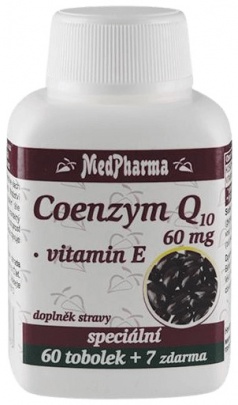 MedPharma Coenzym Q10 60 mg + Vitamin E 67 kapslí