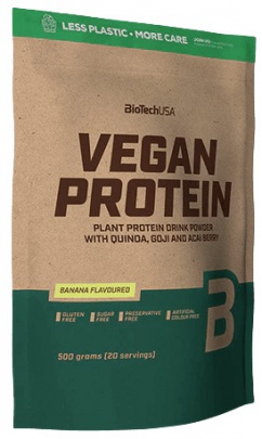 BiotechUSA Vegan Protein 500g - bez příchuti VÝPRODEJ (POŠK.OBAL)