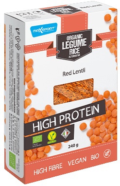MaxSport BIO Proteinová luštěninová rýže 240 g - rýže červená čočka