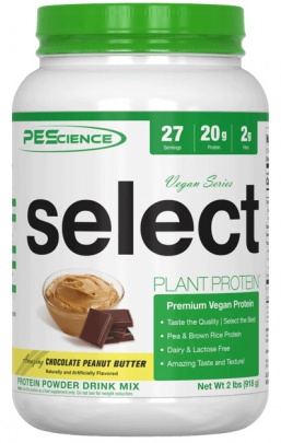 PEScience Vegan Select Protein 918g - Chocolate Bliss + 5 x Select Vegan Protein vzorek ZDARMA
