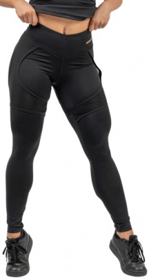 Nebbia Intense Dámské Sportovní legíny se síťkou 838 gold - S