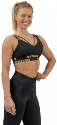 Nebbia Intense Dámská sportovní podprsenka s výstuží Iconic 844 gold - L