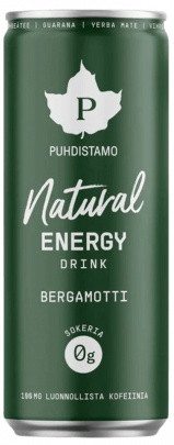 Puhdistamo Natural Energy Drink 330 ml - malina