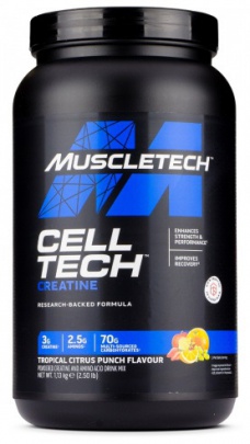 MuscleTech Celltech Creatine 1130 g - tropický citrusový punč