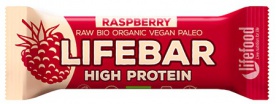 Lifefood Lifebar Protein BIO 47 g - malina VÝPRODEJ 15.4.2024