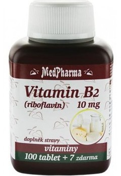 MedPharma Vitamin B2 (riboflavin) 10 mg 107 tablet PROŠLÉ DMT