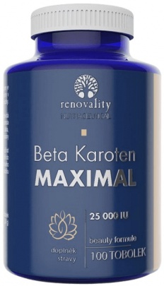 Renovality Beta Karoten Maximal 25000 IU 100 kapslí PROŠLÉ DMT 16.6.2025