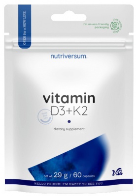 Nutriversum Vitamin D3+K2 60 kapslí