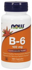 Now Foods Vitamin B6 100 mg 100 kapslí