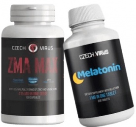 Czech Virus ZMA Max 100 kapslí + Melatonin 200 tablet za ZVÝHODNĚNOU CENU