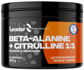 Leader Beta-Alanine + Citrulline 1:1 200 g - pomeranč/mandarinka