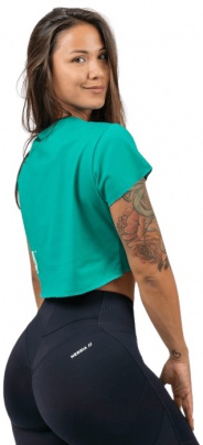 Nebbia Crop Top tričko POWERHOUSE 279 zelená - M