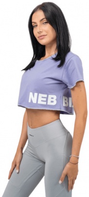 Nebbia Crop Top tričko POWERHOUSE 279 fialová - M