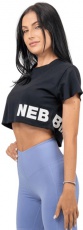 Nebbia Crop Top tričko POWERHOUSE 279 černá