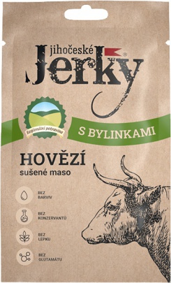 Jihočeské JERKY 20 g - hovězí s bylinkami