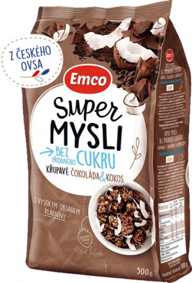 Emco Super mysli 500 g - čokoláda/kokos