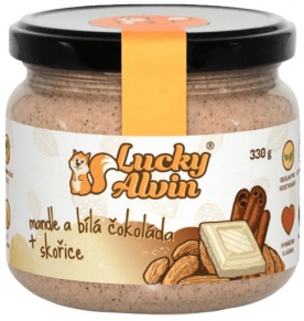 Lucky Alvin Mandle a bílá čokoláda + skořice 200g