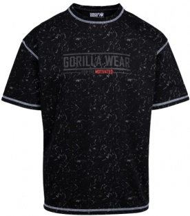 Gorilla Wear Pánske Oversized tričko Saginaw - Washed černé - S